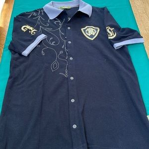 Roberto Cavalli shirt for women and men, color black and size xl